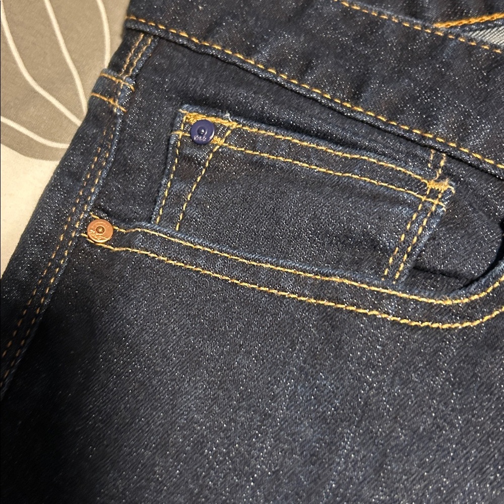 Gap 31L Curvy Dark Blue Denim Jeans. Bootcut - Picture 5 of 6